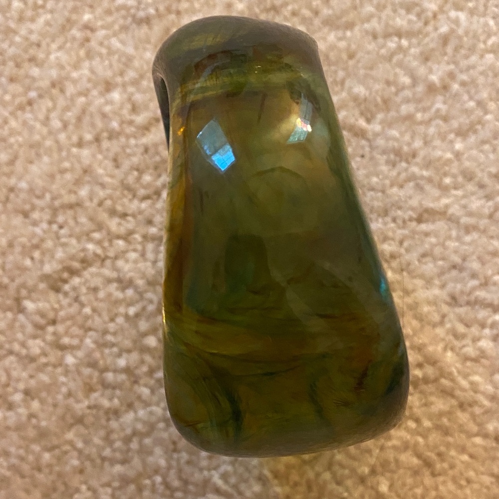 Green and Brown Resin Bangle